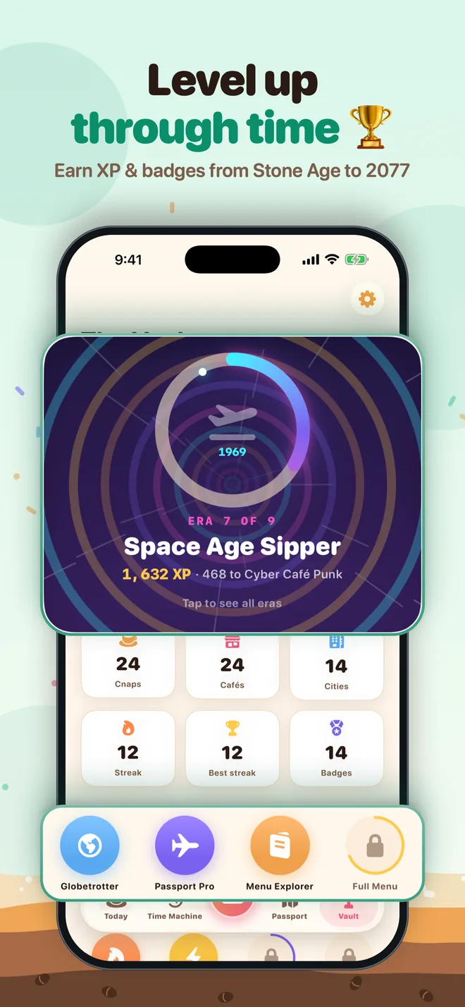 Level up through time: the Space Age Sipper era and badges